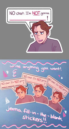 fill-in-the-blank sticker design of streamer jerma985